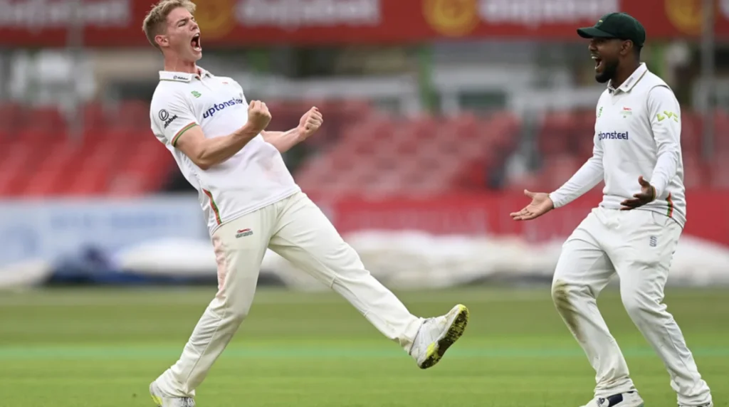 Gloucestershire posted 482 in the first innings at Leicester.