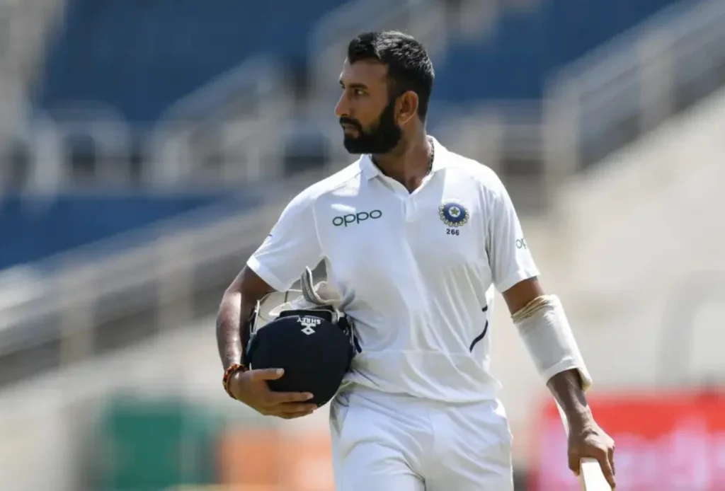 Cheteshwar Pujara scored 27 runs in the second innings of the match.