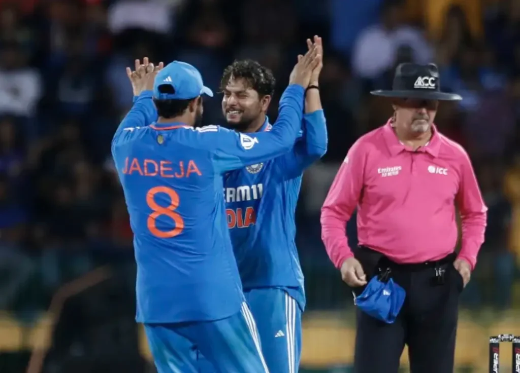 Kuldeep Yadav picked 4 wickets in the match.