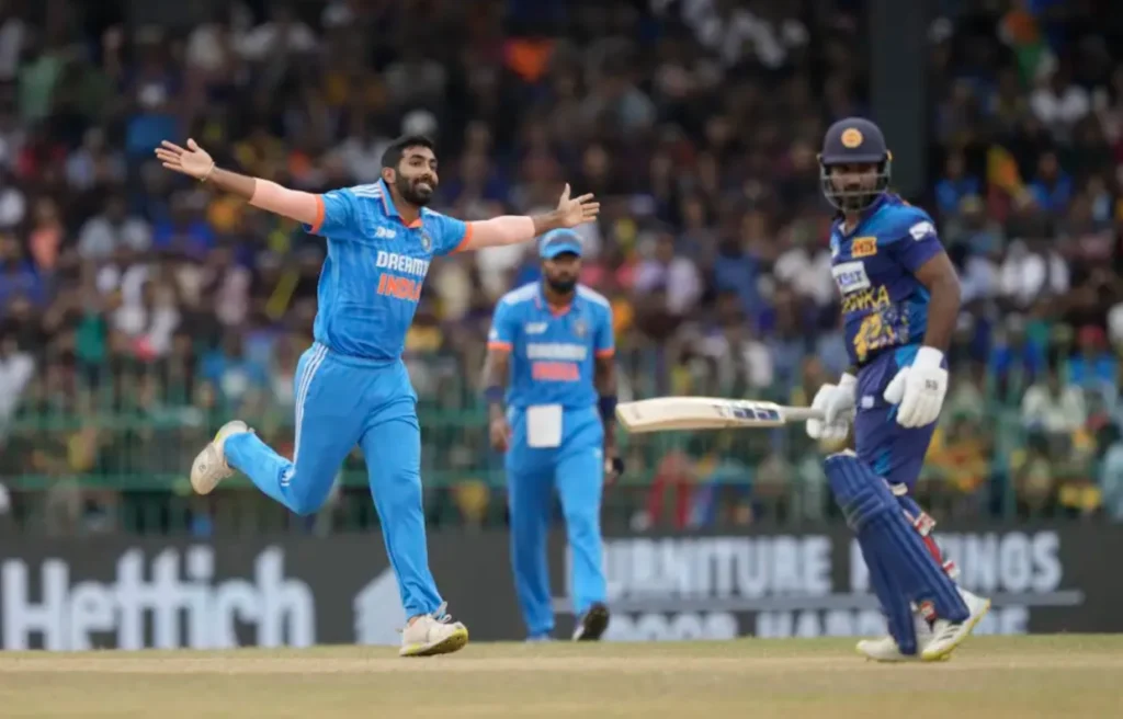 Jasprit Bumrah dismissed Kusal Perera for a duck.