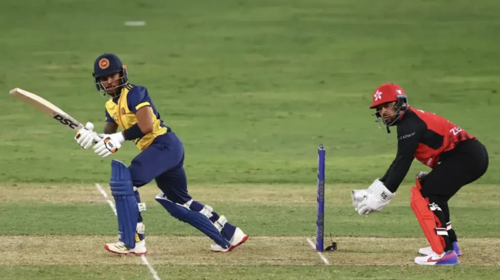 Sri Lanka chased down Hong Kong to secure a four-wicket win in Dubai.