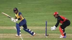 Sri Lanka chased down Hong Kong to secure a four-wicket win in Dubai.