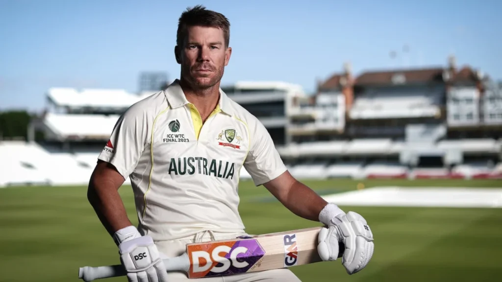 David Warner in the WTC Final photoshoot.