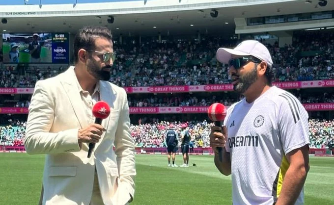 Rohit Sharma is on an interview with Irfan Pathan.