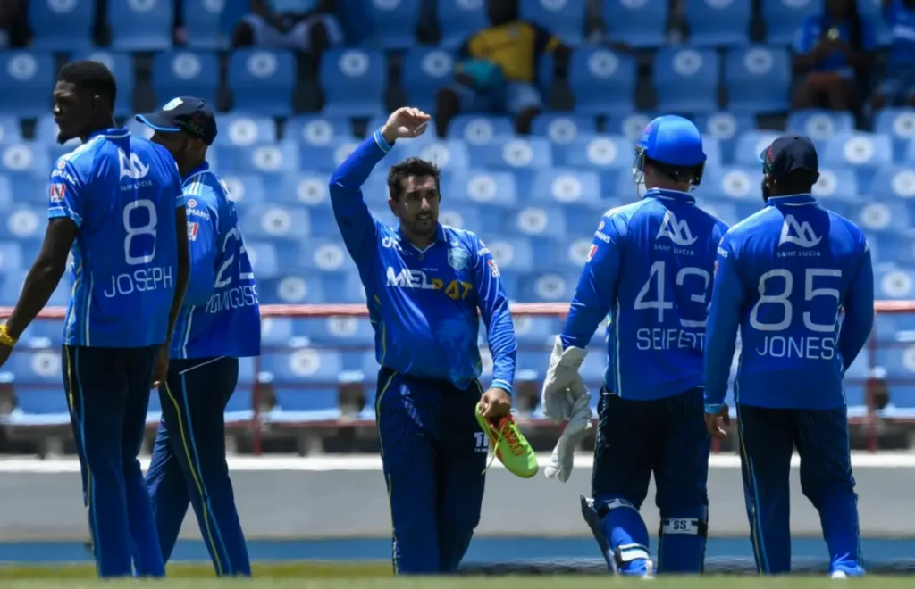 St Lucia Kings crushed Knight Riders by 7 wickets.