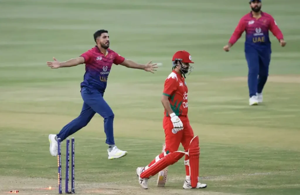 UAE beat Oman by 42 runs in the Asia Cup.