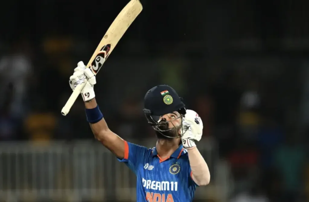 KL Rahul scored 111 runs off 106 balls.
