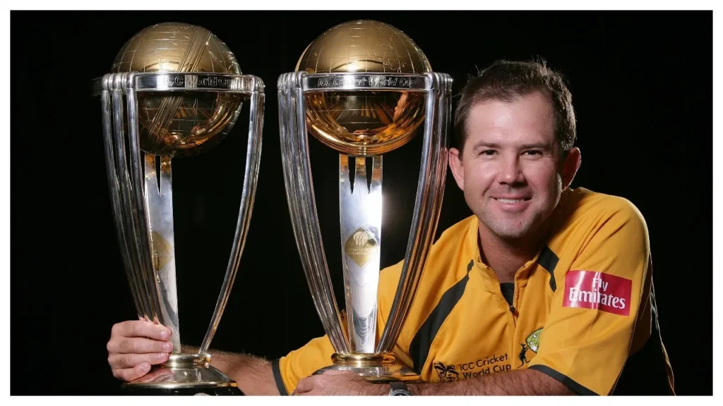 Ricky Ponting, after leading Australia to win consecutive World Cups.