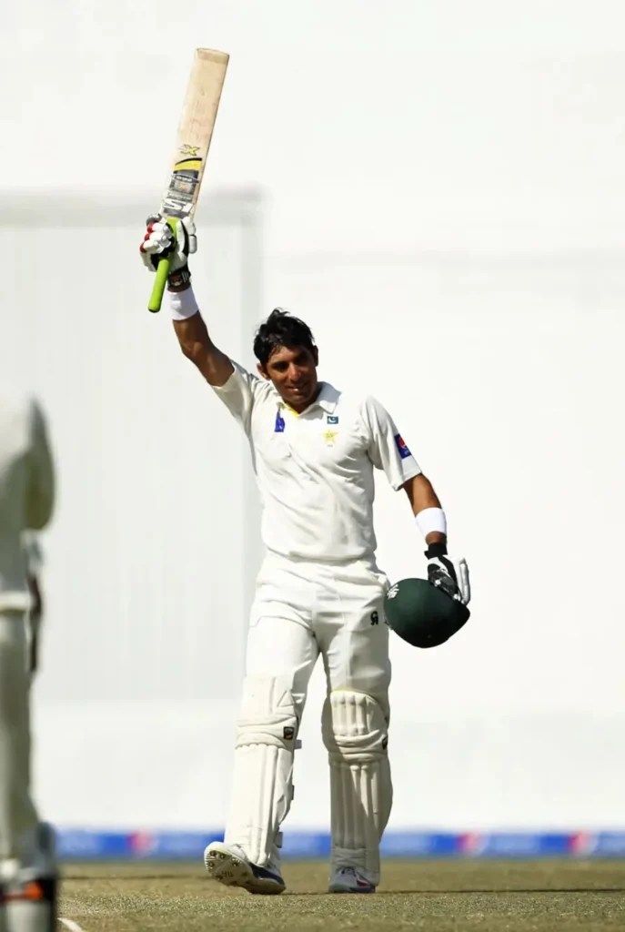 Misbah-ul-Haq after scoring one of the fastest century in the Test format.
