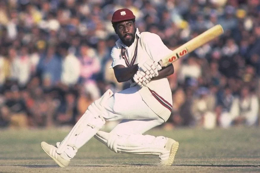 Sir Viv Richards plays a fine shot on the leg side.