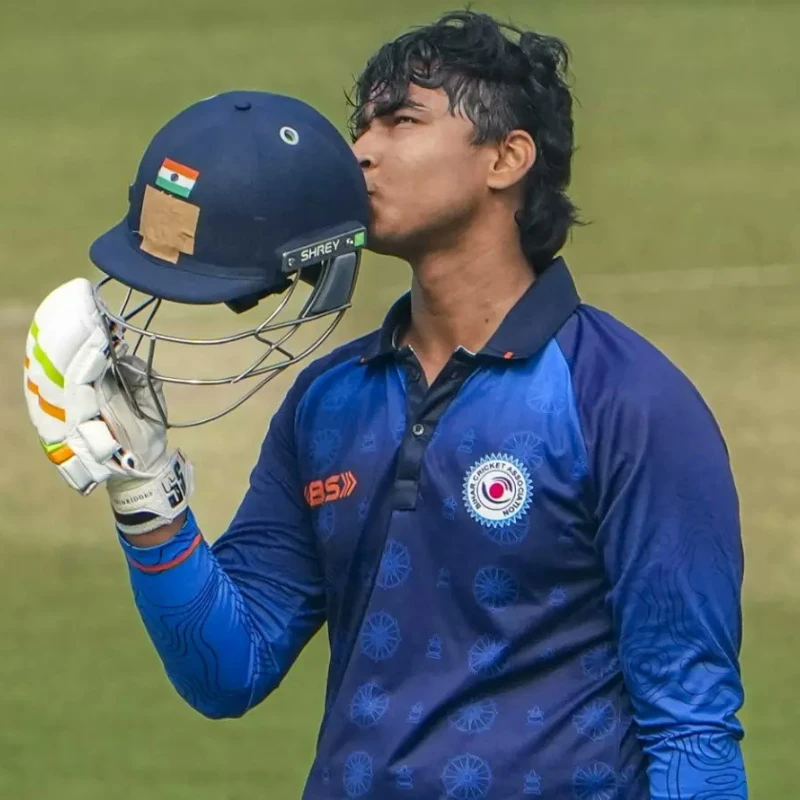 Vaibhav Suryavanshi during Vijay Hazare Trophy 2025-26.