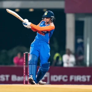 Smriti Mandhana during her ODI performance for India.