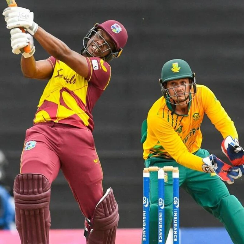 West Indies take on South Africa.