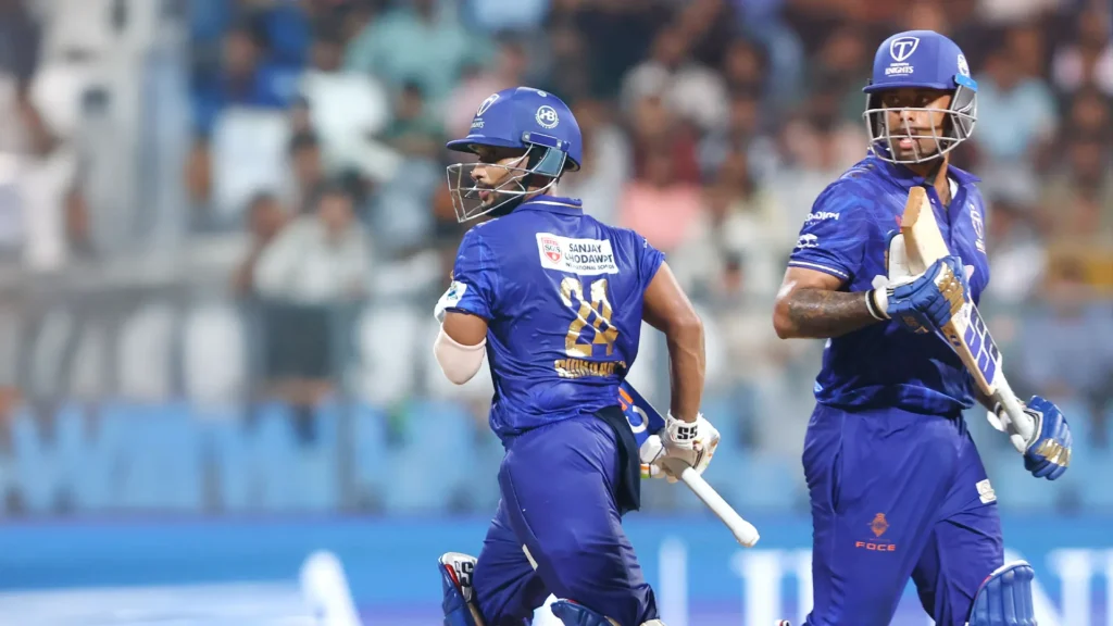 MSC Maratha Royals lock horns with Triumph Knights MNE at Wankhede Stadium.